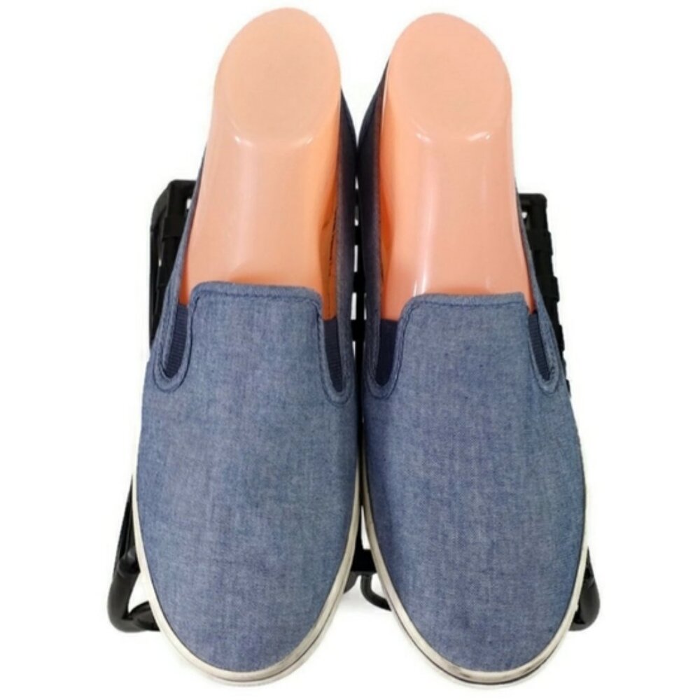 Lauren Ralph Lauren Janis Blue Chambray Fashion Slip-On Sneakers Womens 11B